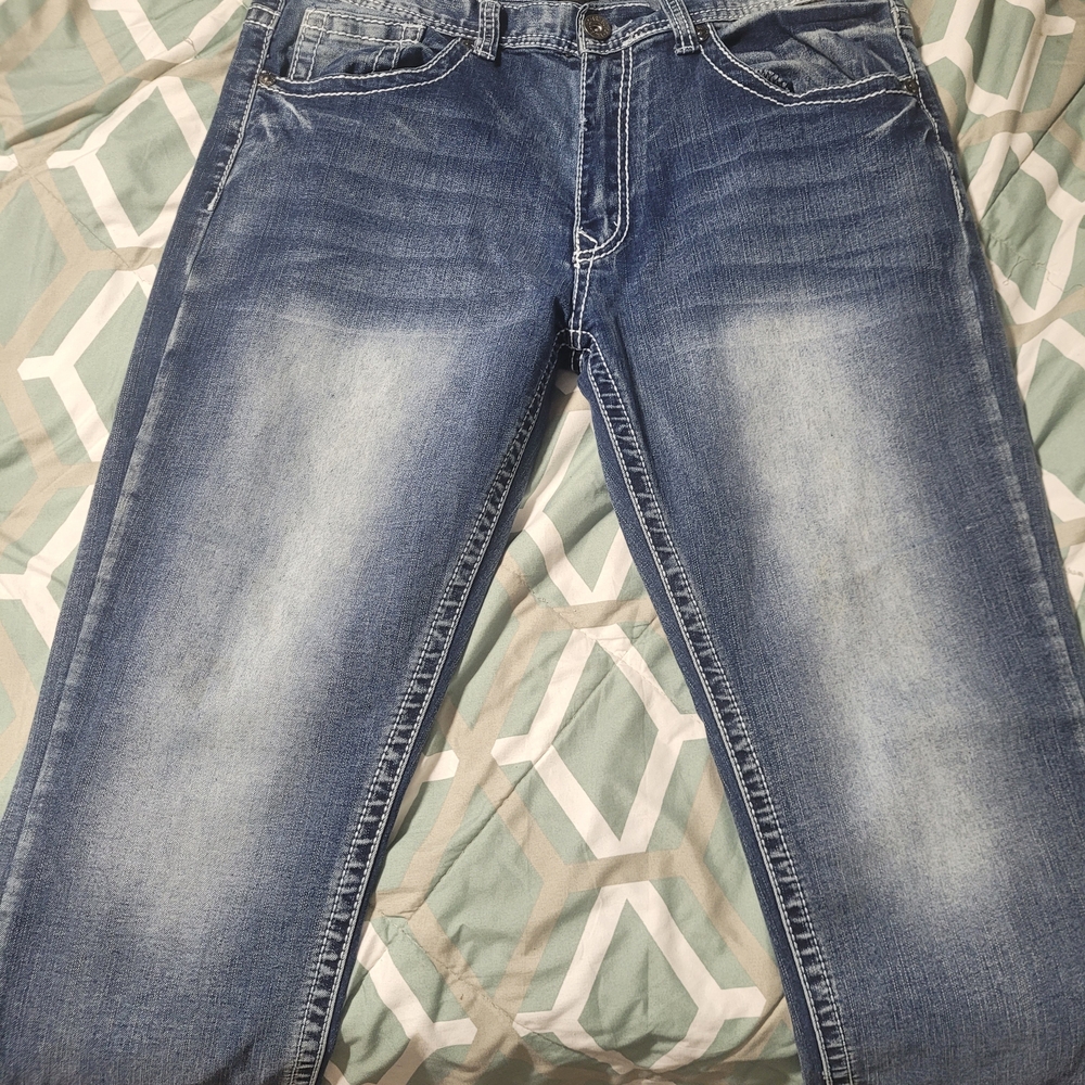 True Religion Men's Relaxed Blue Jeans